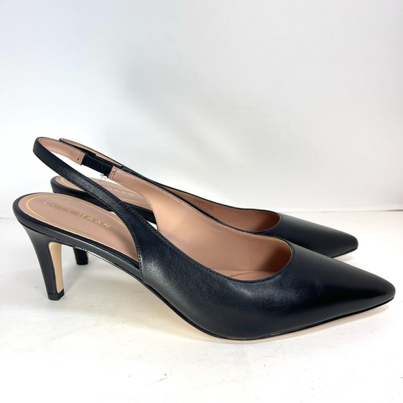 NWOT Cole Haan Vandam Leather Slingback Pumps Size 10B - Picture 5 of 11